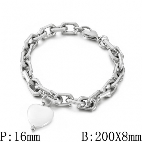 BC Wholesale Jewelry Stainless Steel 316L Jewelry Pearl & Shell Bracelets NO.#SJ53B155285