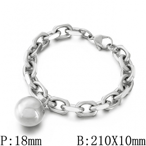 BC Wholesale Jewelry Stainless Steel 316L Charm Bracelets NO.#SJ53B155288