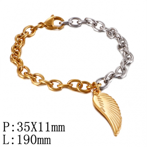 BC Wholesale Jewelry Stainless Steel 316L Charm Bracelets NO.#SJ53B109869