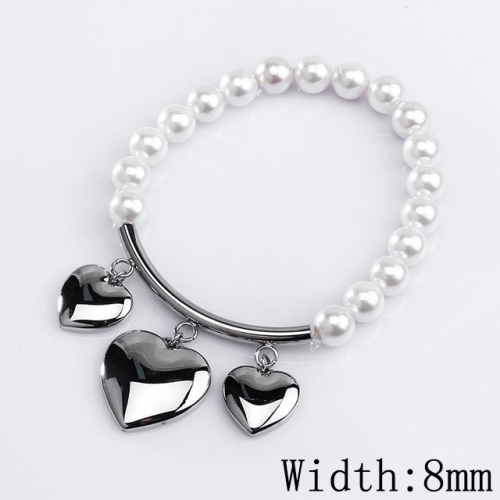 BC Wholesale Jewelry Stainless Steel 316L Jewelry Pearl & Shell Bracelets NO.#SJ53B48350