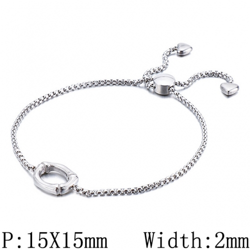 BC Wholesale Jewelry Stainless Steel 316L Jewelry Letter Bracelets NO.#SJ53B123930