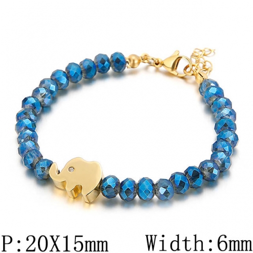 BC Wholesale Jewelry Stainless Steel 316L CZ Bead Bracelets NO.#SJ53B66620