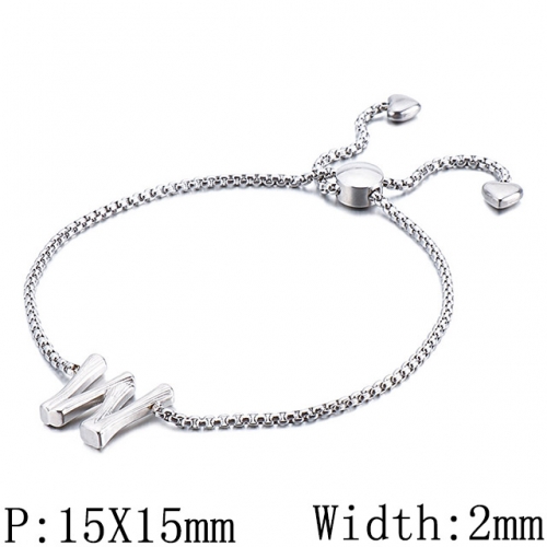 BC Wholesale Jewelry Stainless Steel 316L Jewelry Letter Bracelets NO.#SJ53B123938