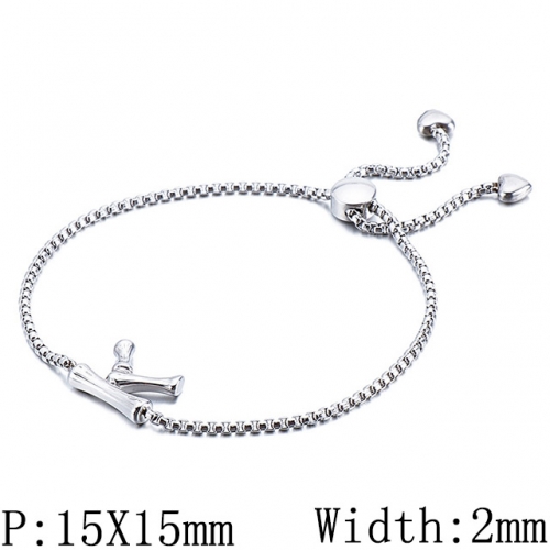 BC Wholesale Jewelry Stainless Steel 316L Jewelry Letter Bracelets NO.#SJ53B123926