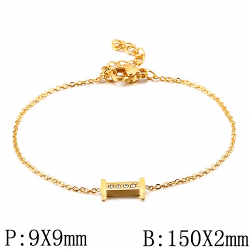 BC Wholesale Jewelry Stainless Steel 316L Jewelry Letter Bracelets NO.#SJ53B117694