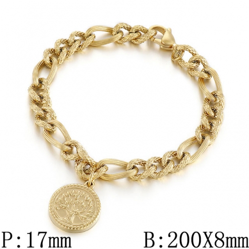 BC Wholesale Jewelry Stainless Steel 316L Charm Bracelets NO.#SJ53B145972