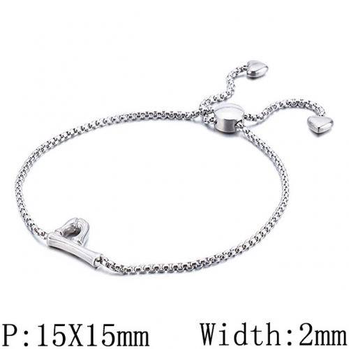 BC Wholesale Jewelry Stainless Steel 316L Jewelry Letter Bracelets NO.#SJ53B123931