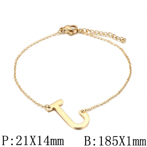 BC Wholesale Jewelry Stainless Steel 316L Jewelry Letter Bracelets NO.#SJ53B116109