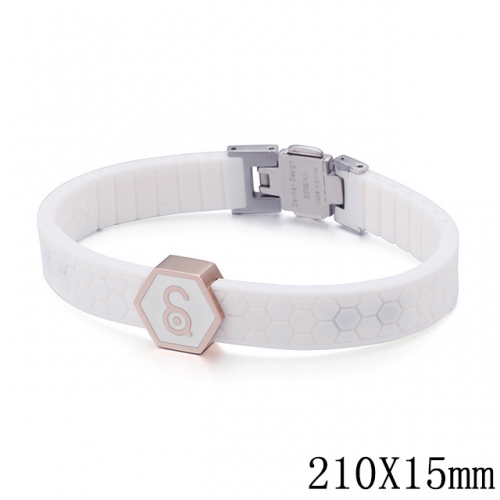 BC Wholesale Jewelry Stainless Steel 316L Jewelry Germanium Stone Bracelets NO.#SJ53B105588