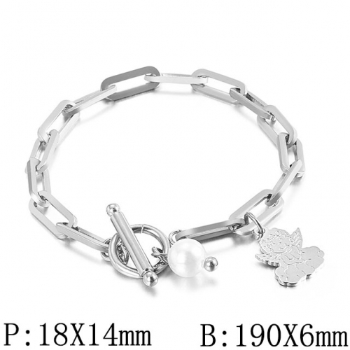 BC Wholesale Jewelry Stainless Steel 316L Jewelry Pearl & Shell Bracelets NO.#SJ53B138414