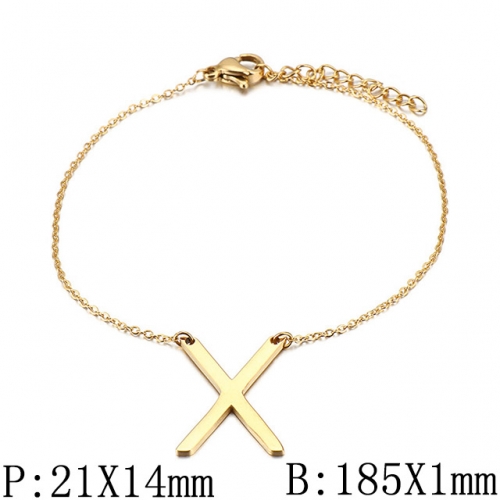 BC Wholesale Jewelry Stainless Steel 316L Jewelry Letter Bracelets NO.#SJ53B116098