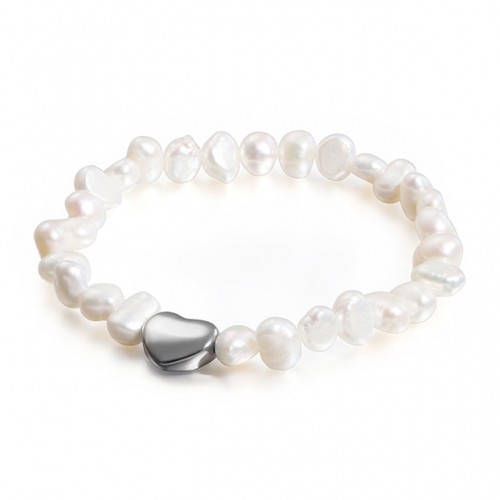 BC Wholesale Jewelry Stainless Steel 316L Jewelry Pearl & Shell Bracelets NO.#SJ53B85267