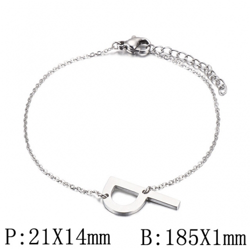 BC Wholesale Jewelry Stainless Steel 316L Jewelry Letter Bracelets NO.#SJ53B116118