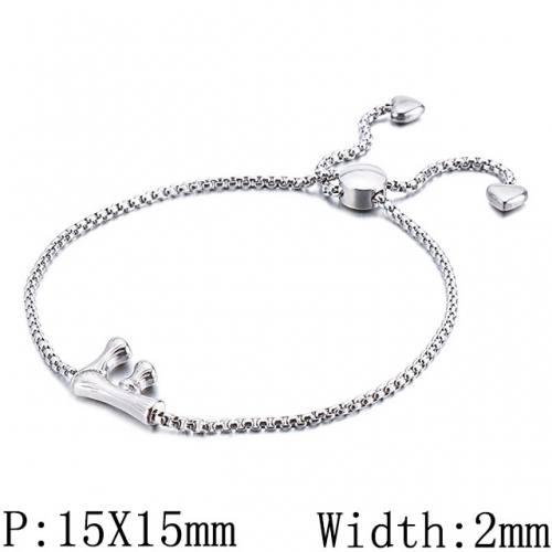 BC Wholesale Jewelry Stainless Steel 316L Jewelry Letter Bracelets NO.#SJ53B123921