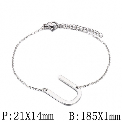 BC Wholesale Jewelry Stainless Steel 316L Jewelry Letter Bracelets NO.#SJ53B116103