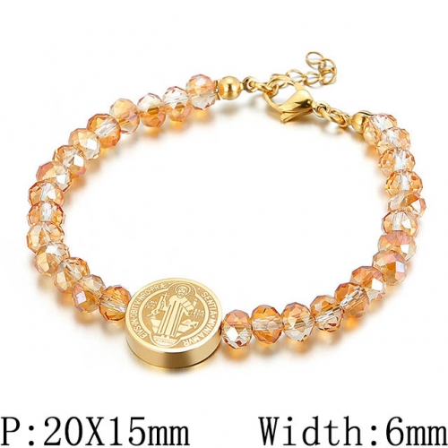 BC Wholesale Jewelry Stainless Steel 316L CZ Bead Bracelets NO.#SJ53B66614