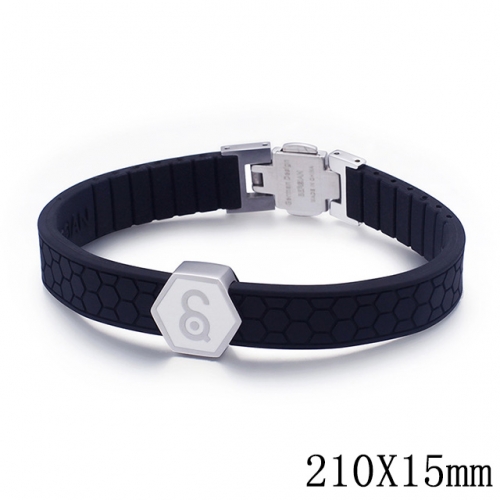 BC Wholesale Jewelry Stainless Steel 316L Jewelry Germanium Stone Bracelets NO.#SJ53BC105593