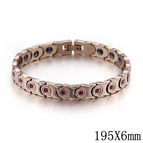 BC Wholesale Jewelry Stainless Steel 316L Jewelry Germanium Stone Bracelets NO.#SJ53B98902