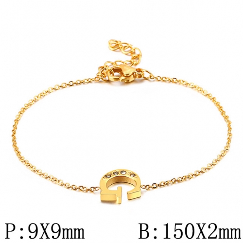 BC Wholesale Jewelry Stainless Steel 316L Jewelry Letter Bracelets NO.#SJ53B117690