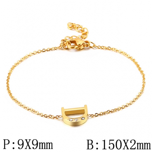 BC Wholesale Jewelry Stainless Steel 316L Jewelry Letter Bracelets NO.#SJ53B117684