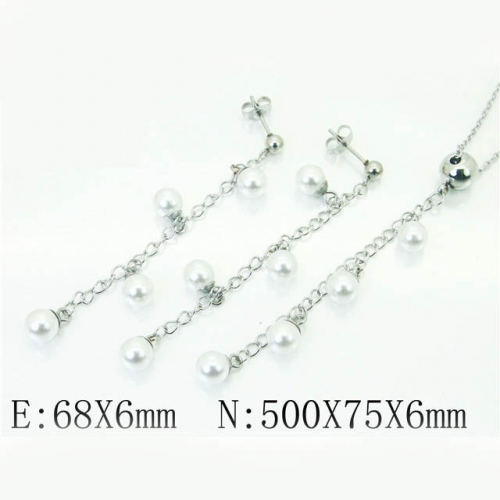 BC Wholesale Jewelry Sets Stainless Steel 316L Jewelry Sets NO.#BC59S1937PW