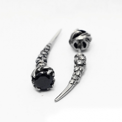 BC Wholesale Big CZ Stud Stainless Steel 316L Earrings NO.#SJ55EBA0069