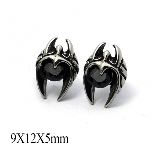 BC Wholesale Big CZ Stud Stainless Steel 316L Earrings NO.#SJ55EBA0097