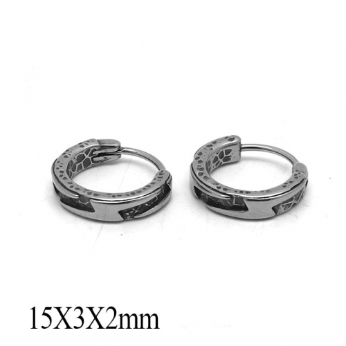 BC Wholesale Huggie Hoop Earrings Stainless Steel 316L Jewelry Earrings NO.#SJ55E1200