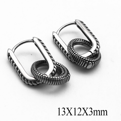 BC Wholesale Huggie Hoop Earrings Stainless Steel 316L Jewelry Earrings NO.#SJ55E1078