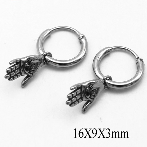 BC Wholesale Huggie Hoop Earrings Stainless Steel 316L Jewelry Earrings NO.#SJ55E1298