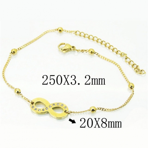 BC Wholesale Jewelry Stainless Steel 316L Anklets or Bracelets NO.#BC43B0076KLD