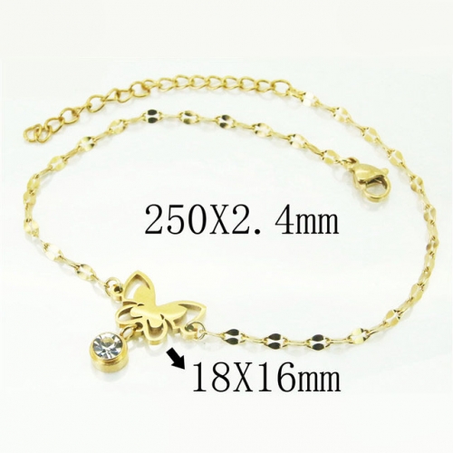 BC Wholesale Jewelry Stainless Steel 316L Anklets or Bracelets NO.#BC43B0081KLS
