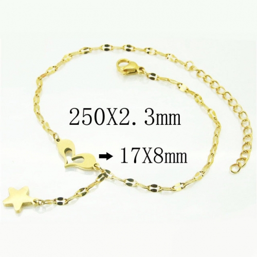 BC Wholesale Jewelry Stainless Steel 316L Anklets or Bracelets NO.#BC43B0080KLE