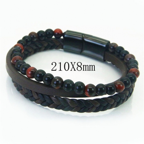 BC Jewelry Wholesale Good Quality Fashion Leather Bracelet NO.#BC23B0099HOZ