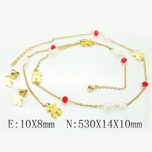 BC Wholesale Fashion Jewelry Sets Stainless Steel 316L Jewelry Sets NO.#BC21N0052IKF