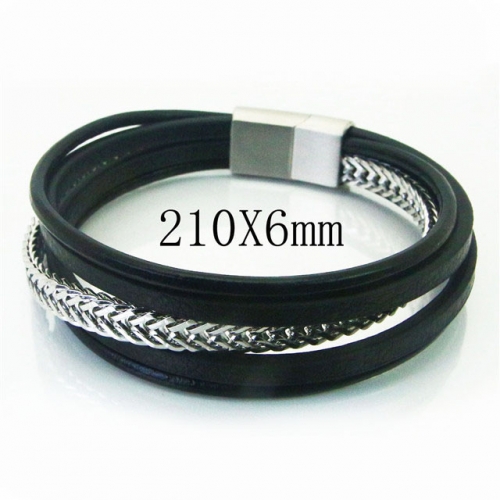 BC Jewelry Wholesale Good Quality Fashion Leather Bracelet NO.#BC23B0069HLD
