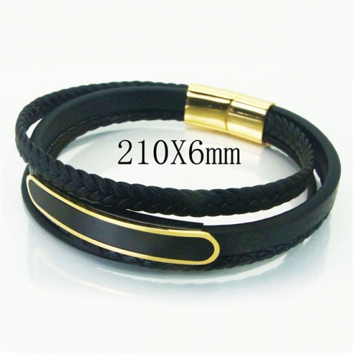 BC Jewelry Wholesale Good Quality Fashion Leather Bracelet NO.#BC23B0079HMX