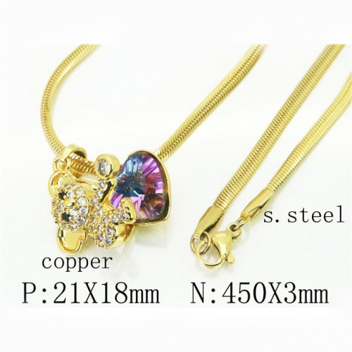 BC Wholesale Necklace Jewelry Copper Alloy Fashion Necklace NO.#BC65N0030PLT