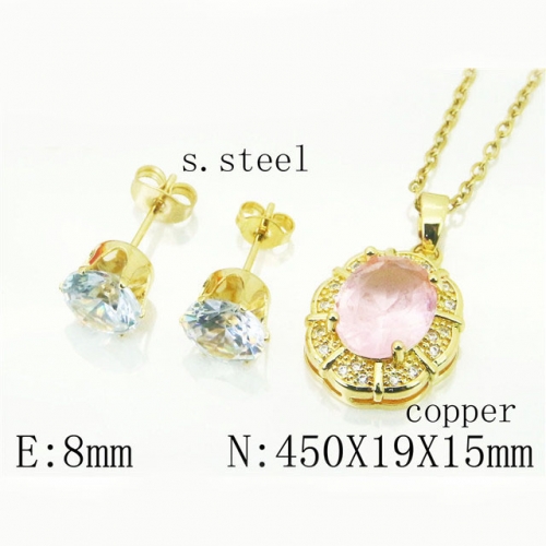 BC Wholesale Necklace And Earrings Jewelry Set Copper Alloy Fashion Jewelry Set NO.#BC65S0121OC