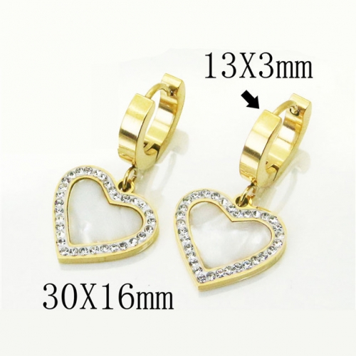 BC Wholesale Earrings Jewelry Stainless Steel 316L Earrings NO.#BC32E0153PW