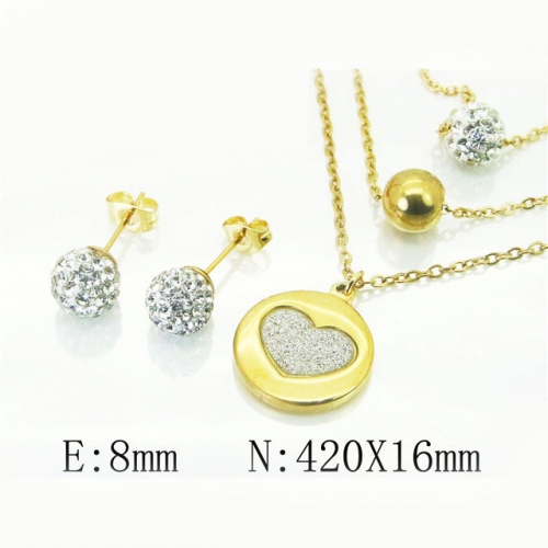 BC Wholesale Fashion Jewelry Sets Stainless Steel 316L Jewelry Sets NO.#BC12S1132PC