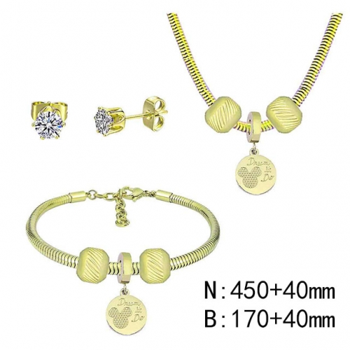BC Wholesale Fashion DIY Jewelry Sets Stainless Steel 316L Jewelry Set NO.#SF4SPDGS162