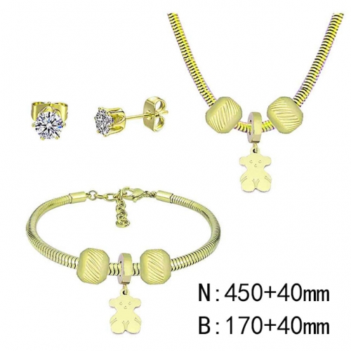 BC Wholesale Fashion DIY Jewelry Sets Stainless Steel 316L Jewelry Set NO.#SF4SPDGS157