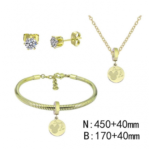 BC Wholesale Fashion DIY Jewelry Sets Stainless Steel 316L Jewelry Set NO.#SF4SPDGS005