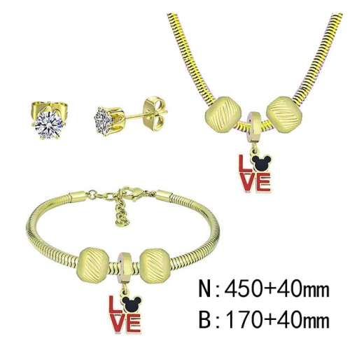 BC Wholesale Fashion DIY Jewelry Sets Stainless Steel 316L Jewelry Set NO.#SF4SPDGS152