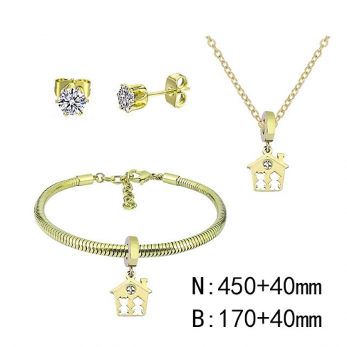 BC Wholesale Fashion DIY Jewelry Sets Stainless Steel 316L Jewelry Set NO.#SF4SPDGS013