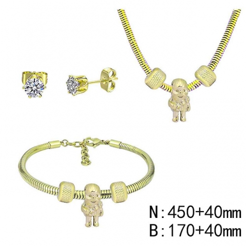 BC Wholesale Fashion DIY Jewelry Sets Stainless Steel 316L Jewelry Set NO.#SF4SPDGS221