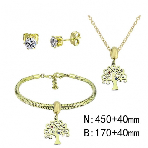 BC Wholesale Fashion DIY Jewelry Sets Stainless Steel 316L Jewelry Set NO.#SF4SPDGS022