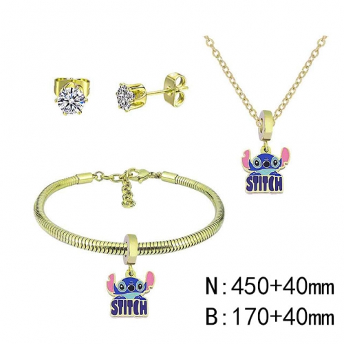 BC Wholesale Fashion DIY Jewelry Sets Stainless Steel 316L Jewelry Set NO.#SF4SPDGS002