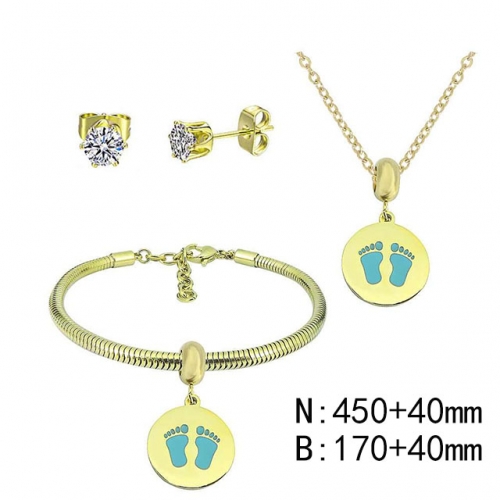 BC Wholesale Fashion DIY Jewelry Sets Stainless Steel 316L Jewelry Set NO.#SF4SPDGS037